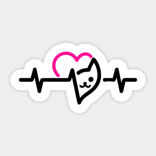 Heartbeat Meow, Light Sticker